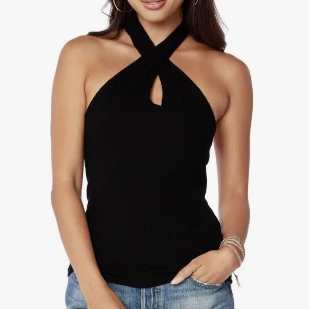 Revolve key hole halter top